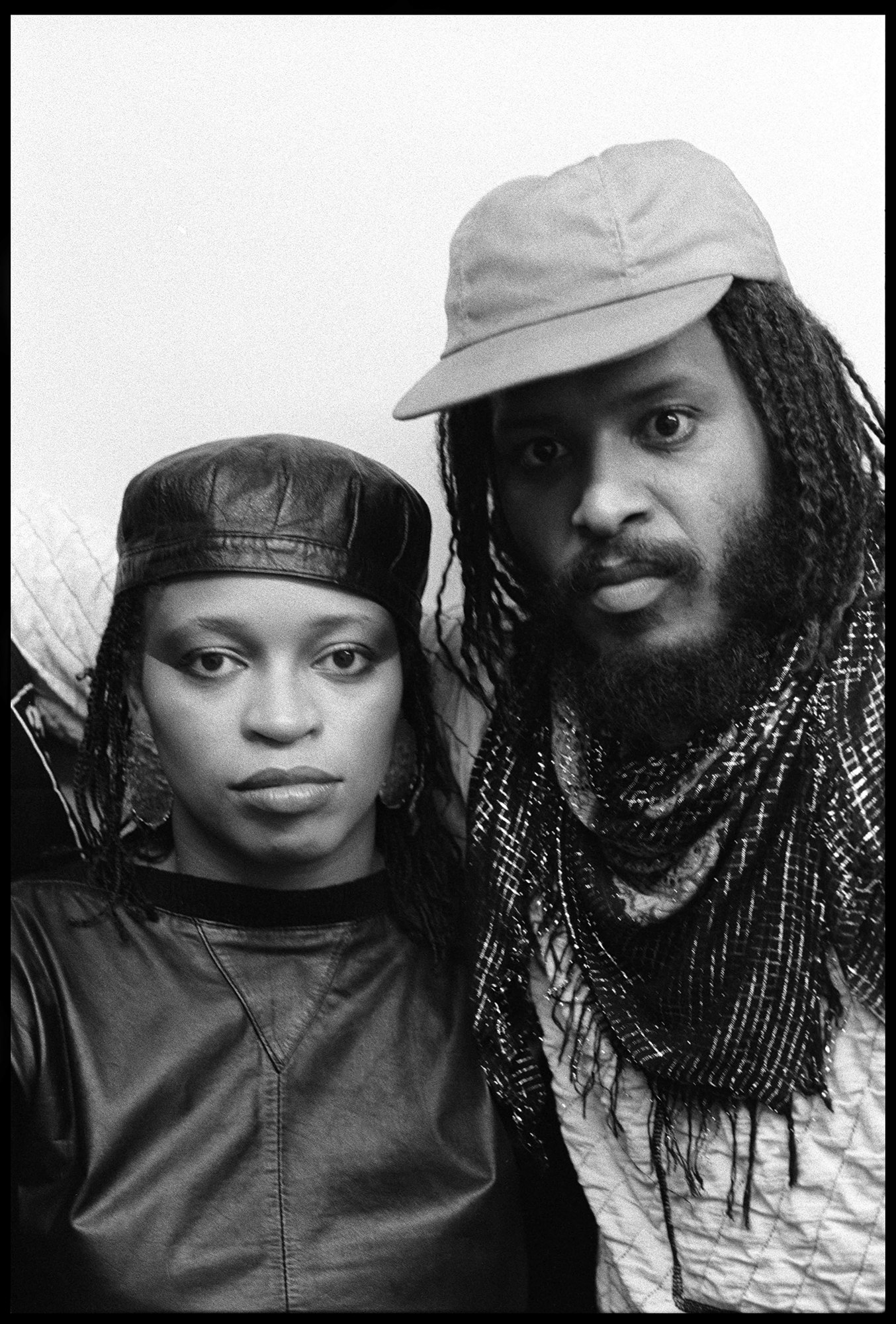 Tawatha Agee and James Mtume backstage at the Hammersmith Odeon, London, circa 1984. Photo by David Corio/Redferns.
